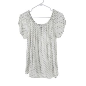 Luisa Ricci Women's Silk Polka Dots Off-The-Shoulder Top - S